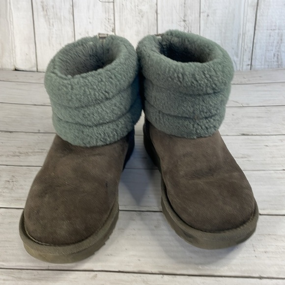 UGG Fluff Mini Quilted Grey Bootie - Picture 12 of 12